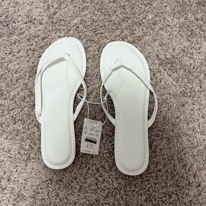 NWT J. Crew Easy Summer Thong Flip Flops - Size 8 White